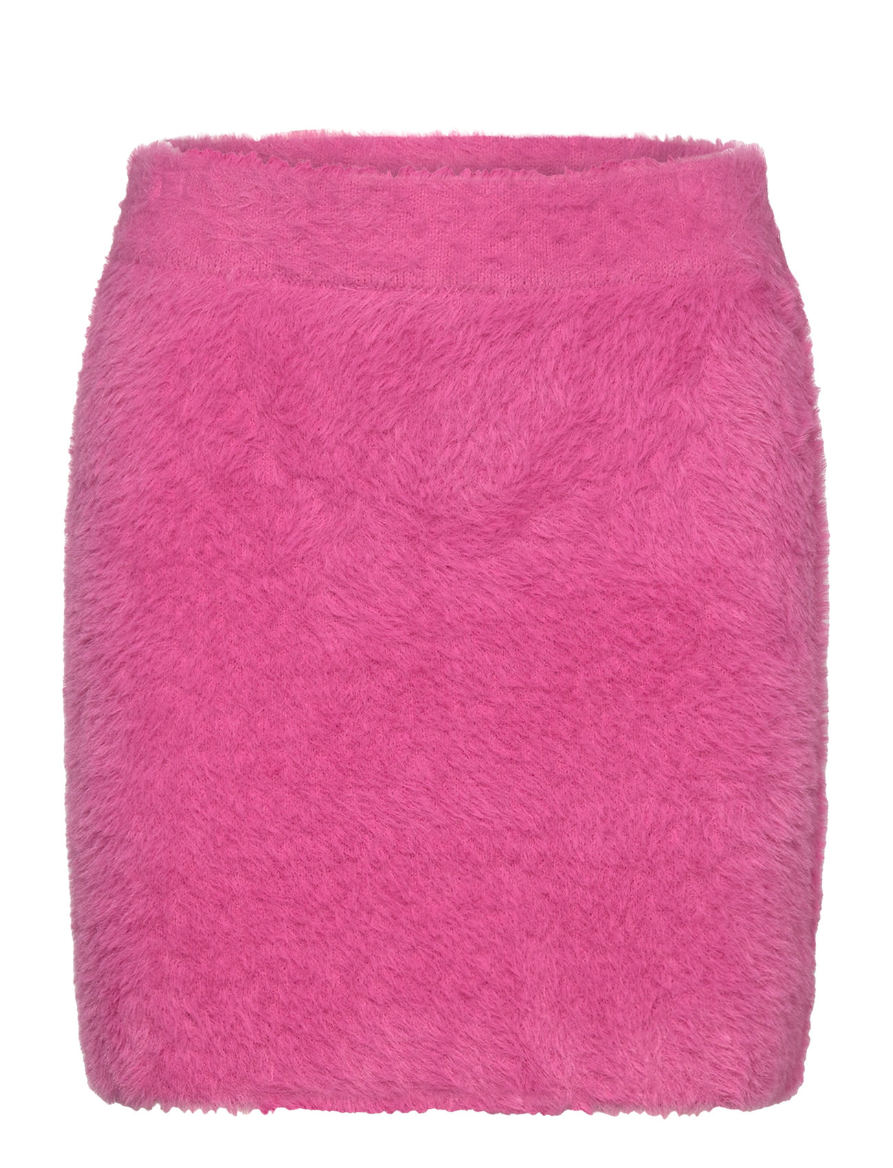 Printed Fluffy Knit Skirt Designers Short Pink ROTATE Birger Christensen