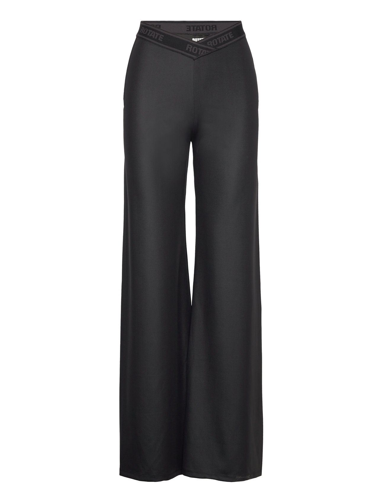 Stretch Straight Leggings Designers Trousers Wide Leg Black ROTATE Birger Christensen