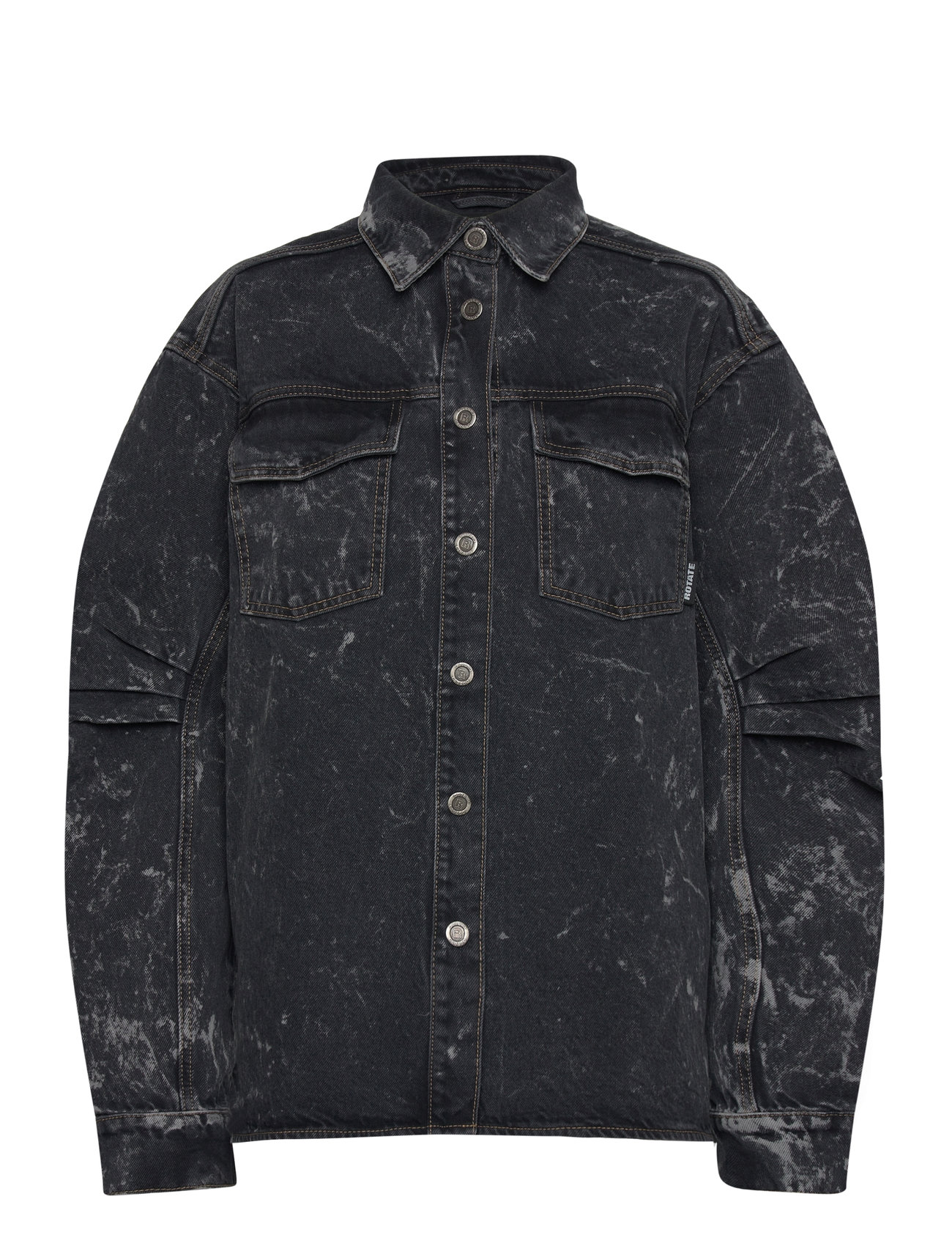 Washed Twill Shirt Designers Overshirts Black ROTATE Birger Christensen