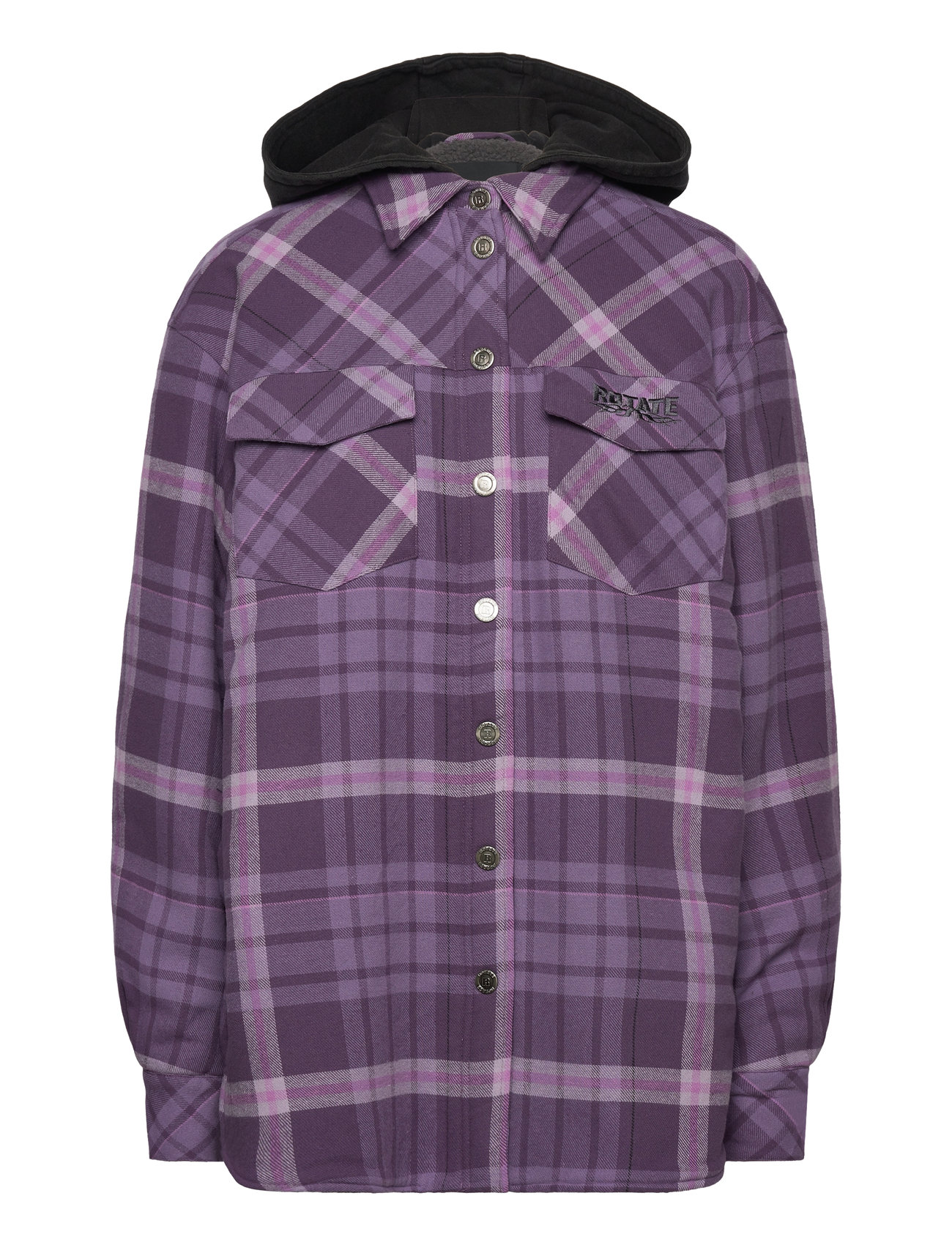 Flannel Over D Shirt Designers Overshirts Purple ROTATE Birger Christensen