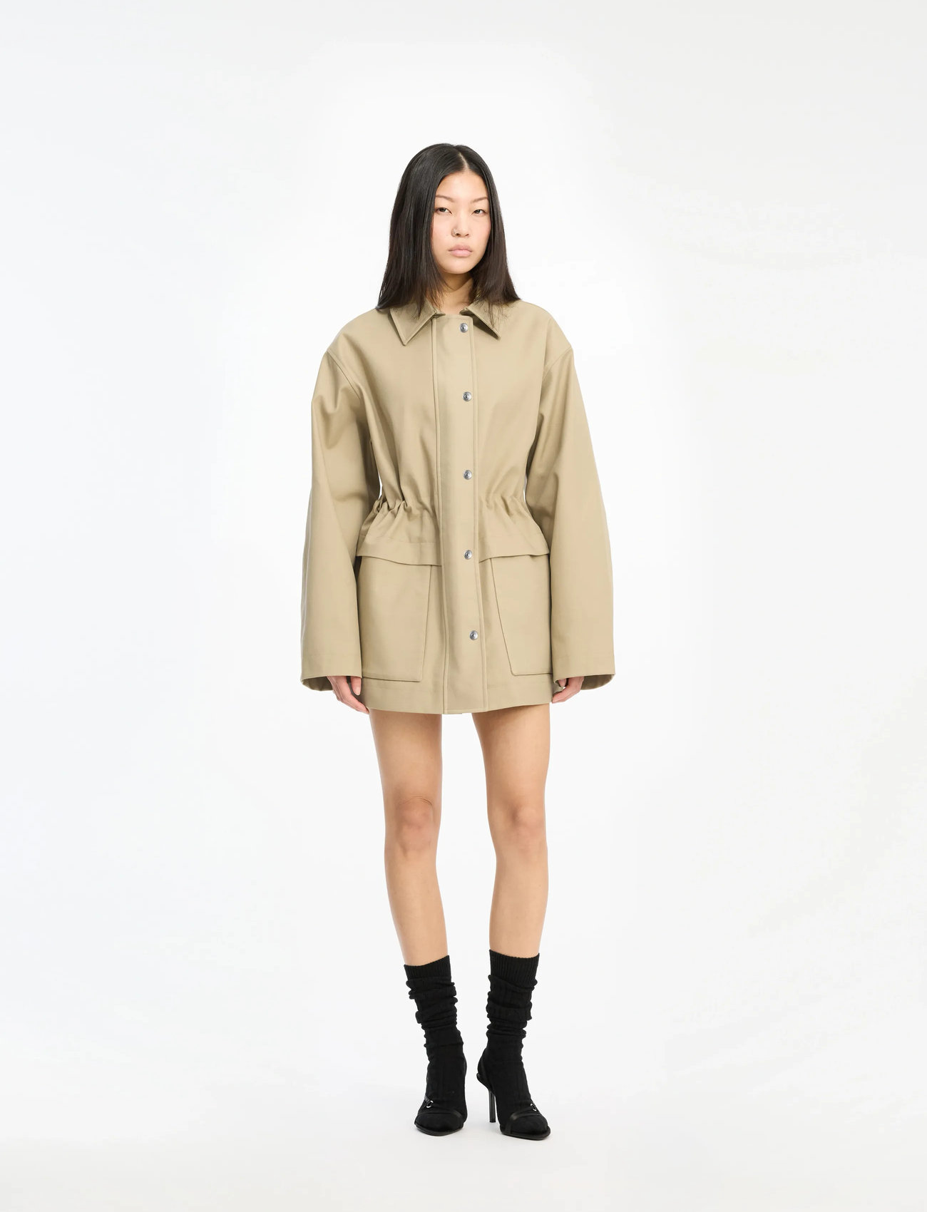 ROTATE Birger Christensen Heavy Twill Jacket, 38, Beige, Jakker > Utility-Jakker, Dame