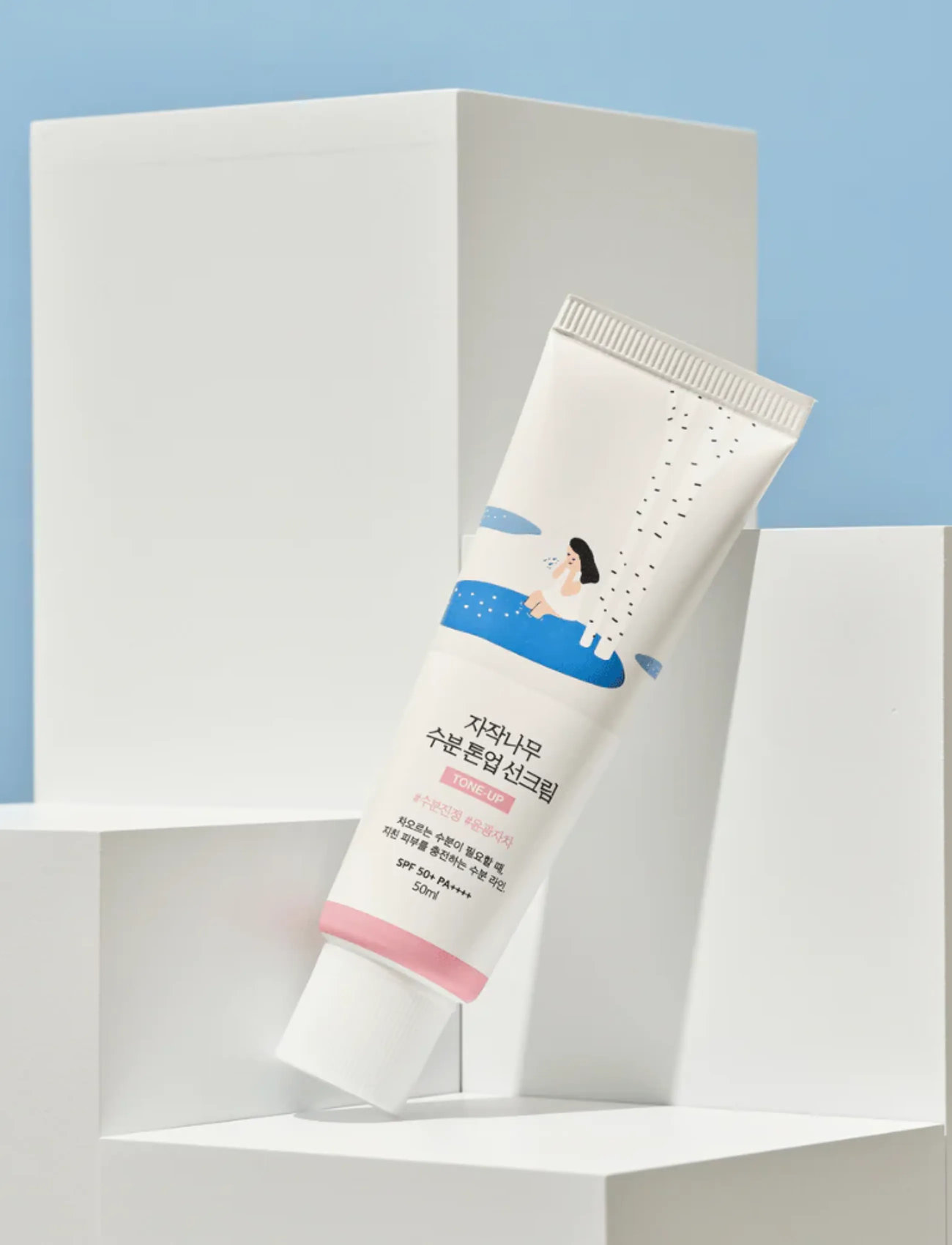 Round Lab Birch Juice Moisturizing Tone Up Sunscreen Spf 50+ Pa++++, 50 ml, Nude, Solpleje > Ansigt, Dame