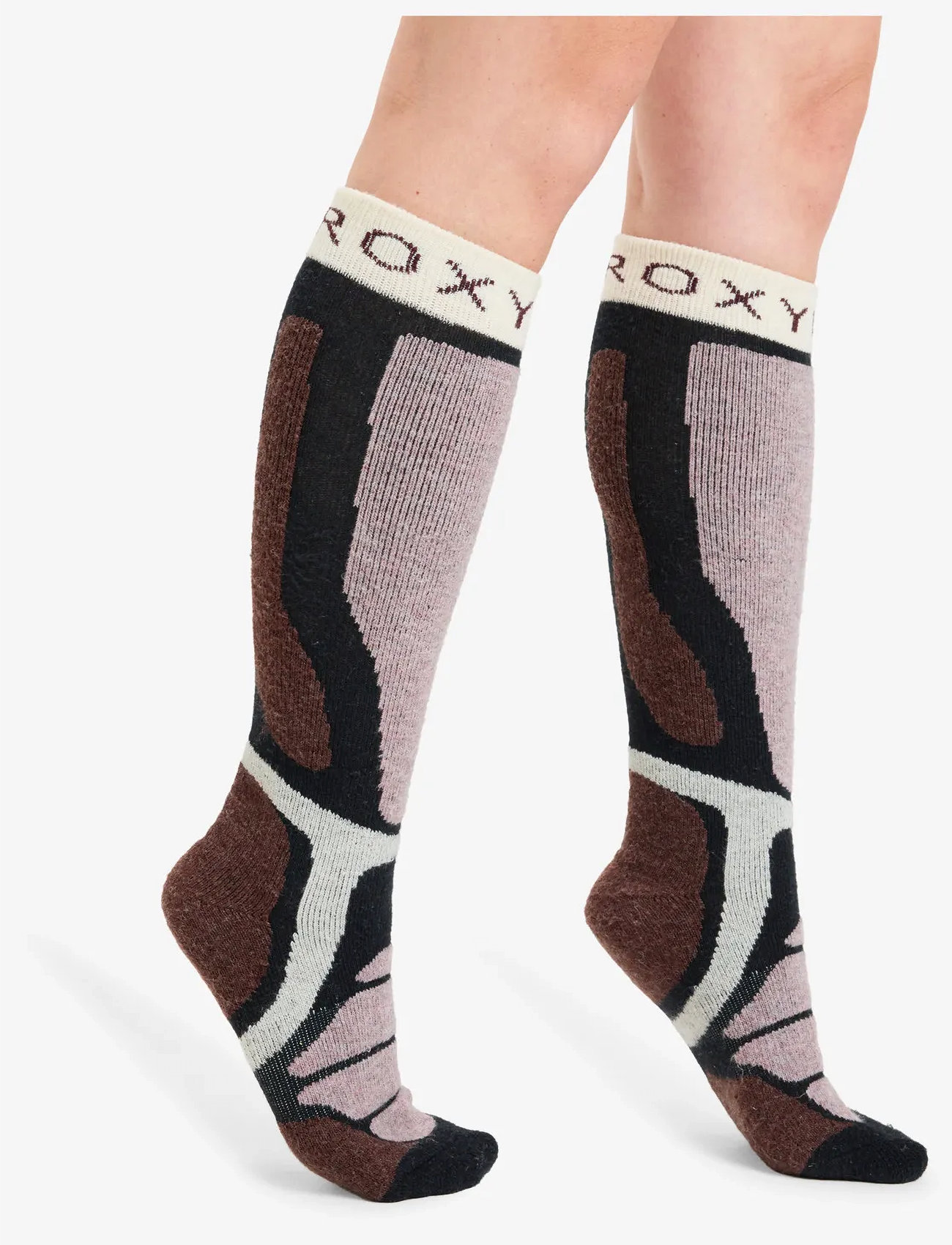 Roxy Roxy High Peak Socks, M/L, Brown, Sport Clothing > Sport Socks, Dame