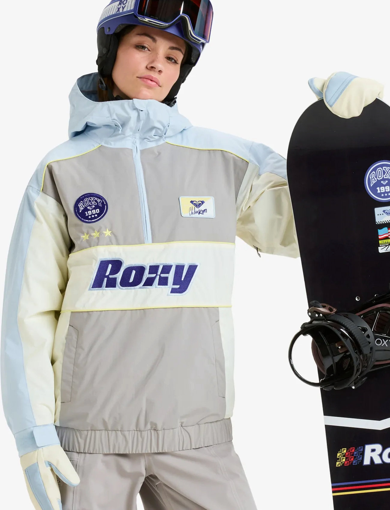 Roxy Chloe Kim Anorak Jk, S, Grey, Sport Jackets > Sport Ski Jackets, Dame