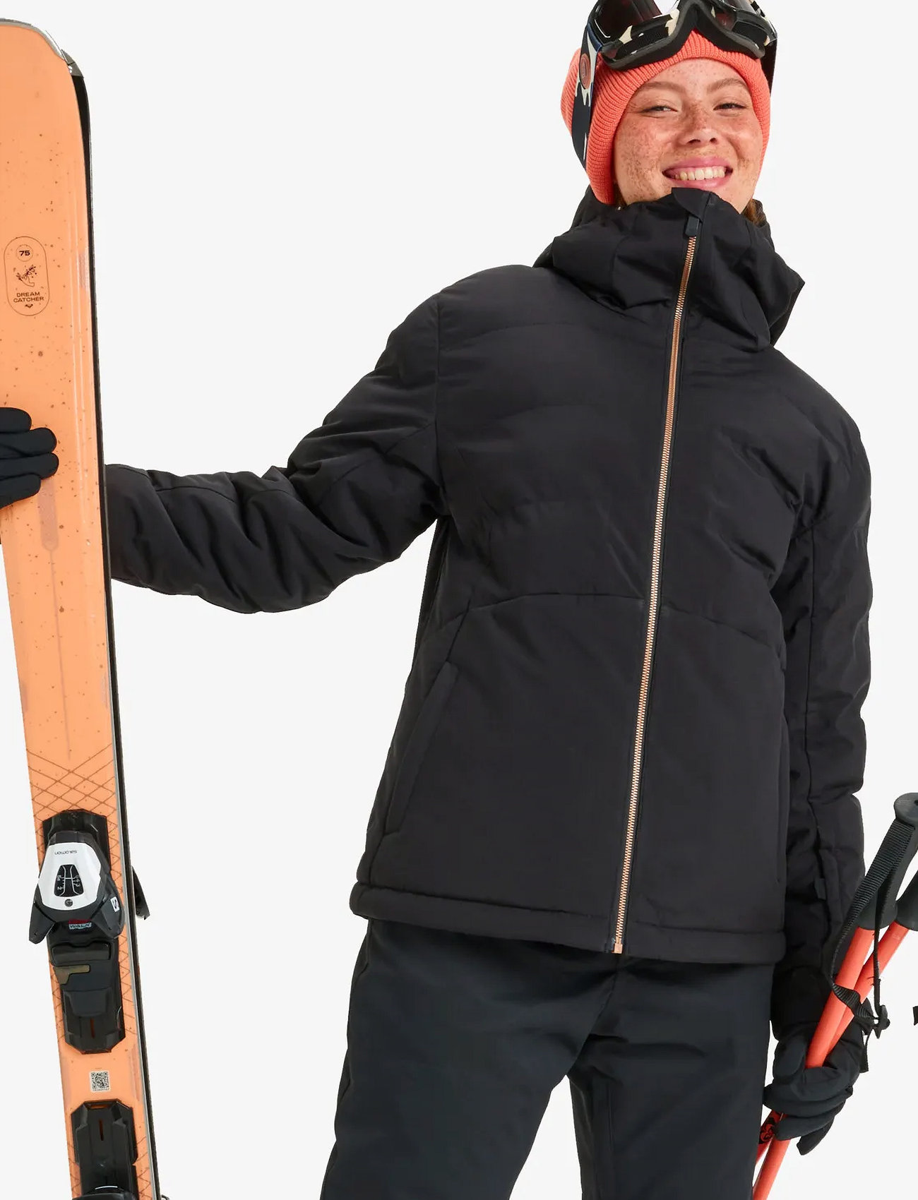 Roxy Snowyhill Puffy Jk, S, Black, Sport Jackets > Sport Ski Jackets, Dame
