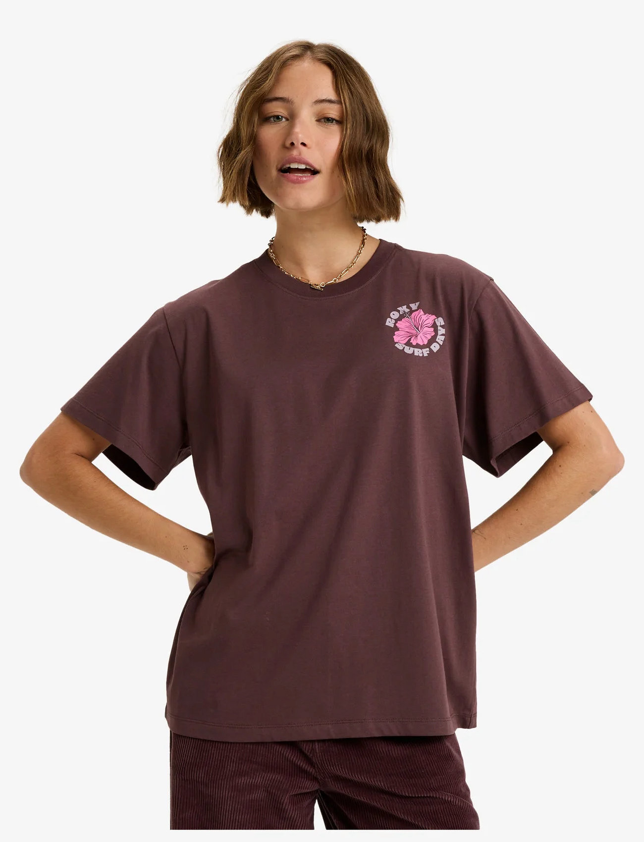 Roxy Hangloose The Sky, M, Burgundy, Sports Overdele & T-shirts > Sport T-shirts, Dame