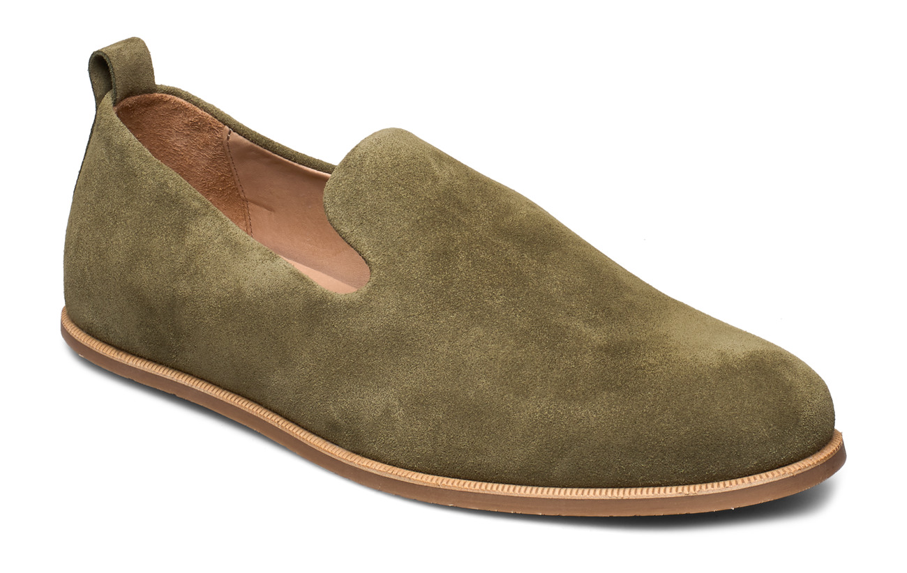 olive suede loafers