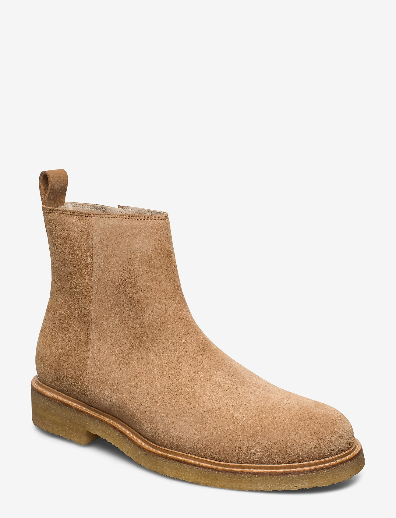 Bond Crepe Suede Ankle Boot (Camel 