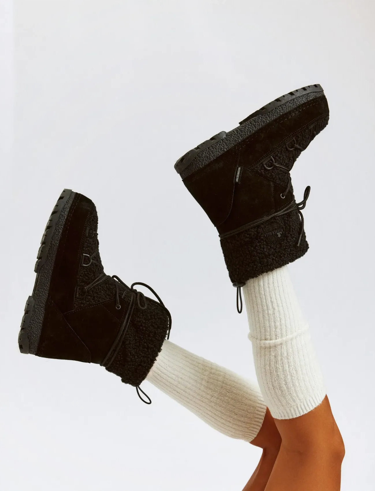 Rubber Duck Rd Teddy Snowboots Adult, 41 x 41, Black, Støvler > Vinterstøvler, Dame