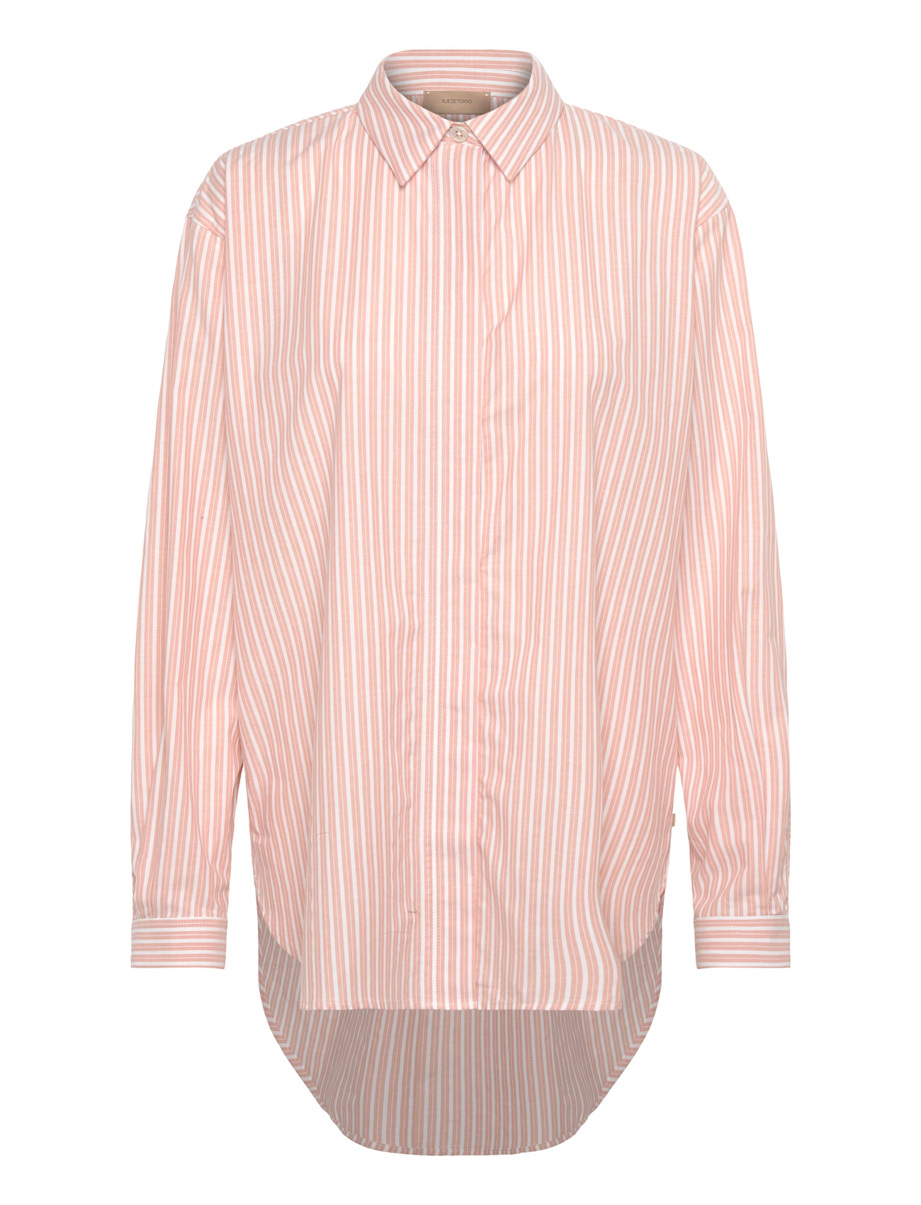 Rue de Tokyo Shelby Striped Shirting, XL, Orange, Skjorter > Langærmede, Dame