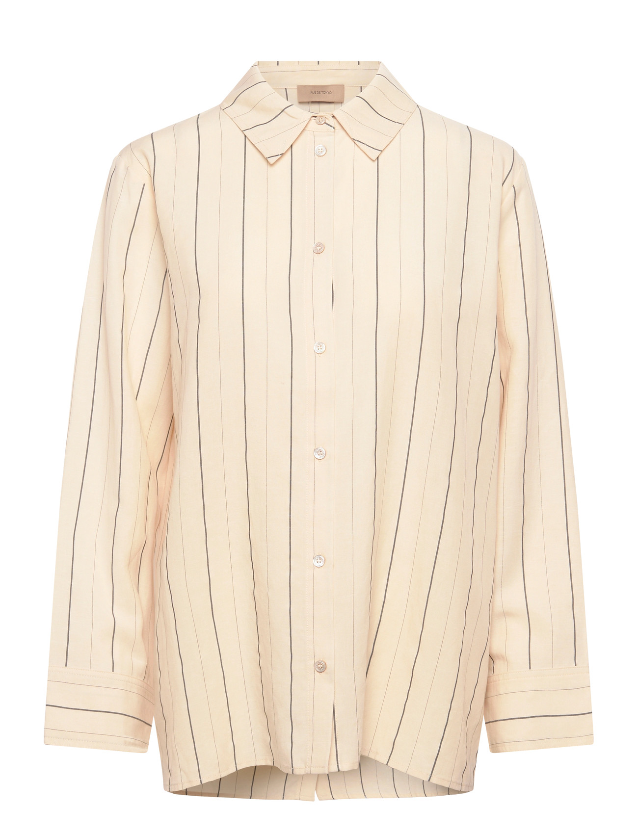 RUE DE TOKYO Seira Gestreift Tencel Cream - XL - Damen