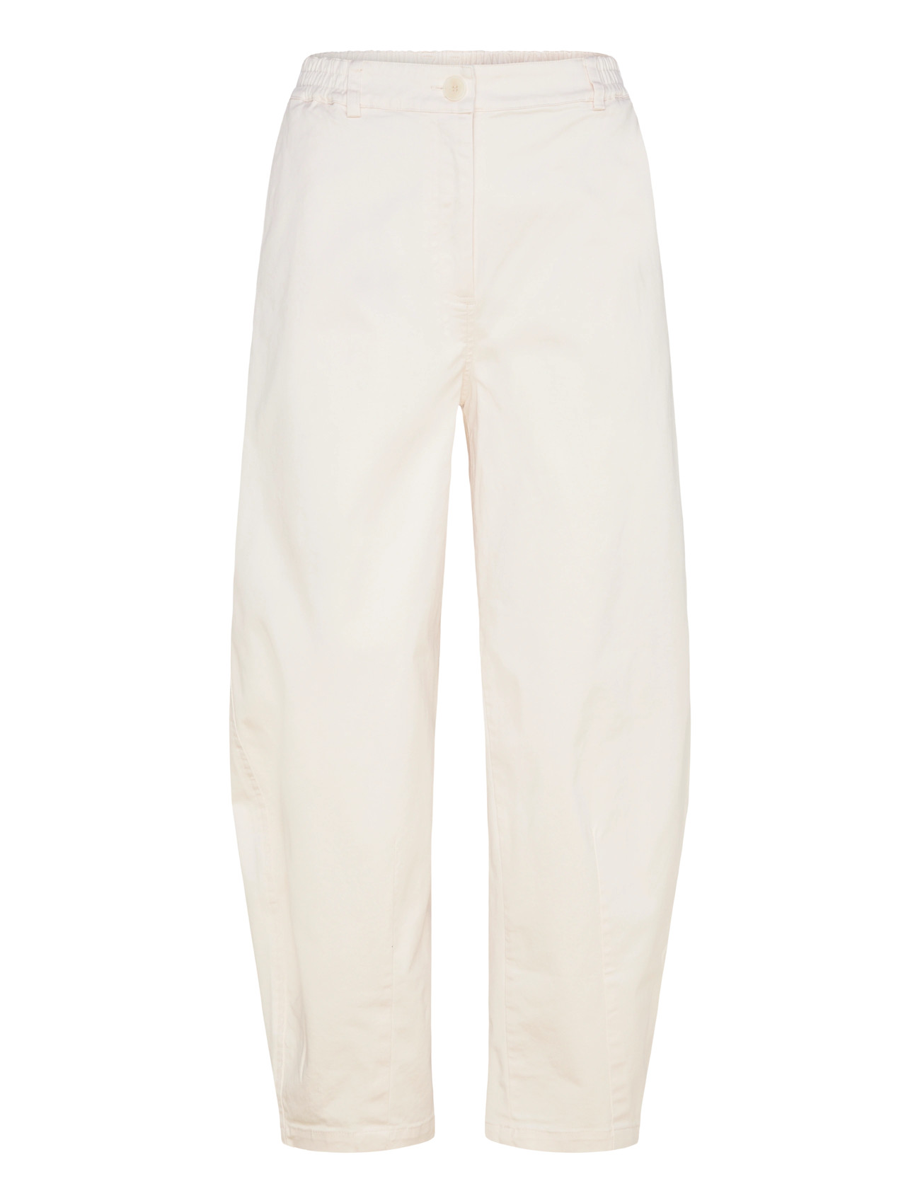 Rue de Tokyo Patrice Twill, S, Cream, Trousers > Barrel Trousers, Dame