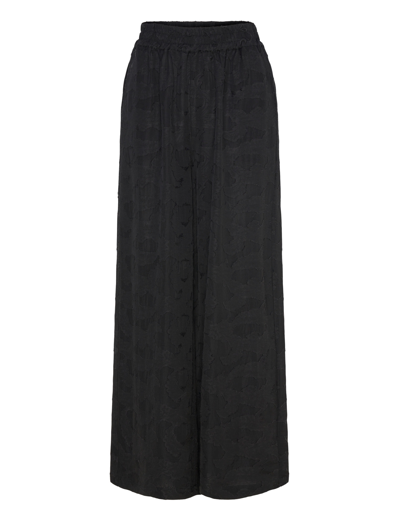 Rue de Tokyo Pandora Viscose Linen, S, Black, Bukser > Brede Ben, Dame
