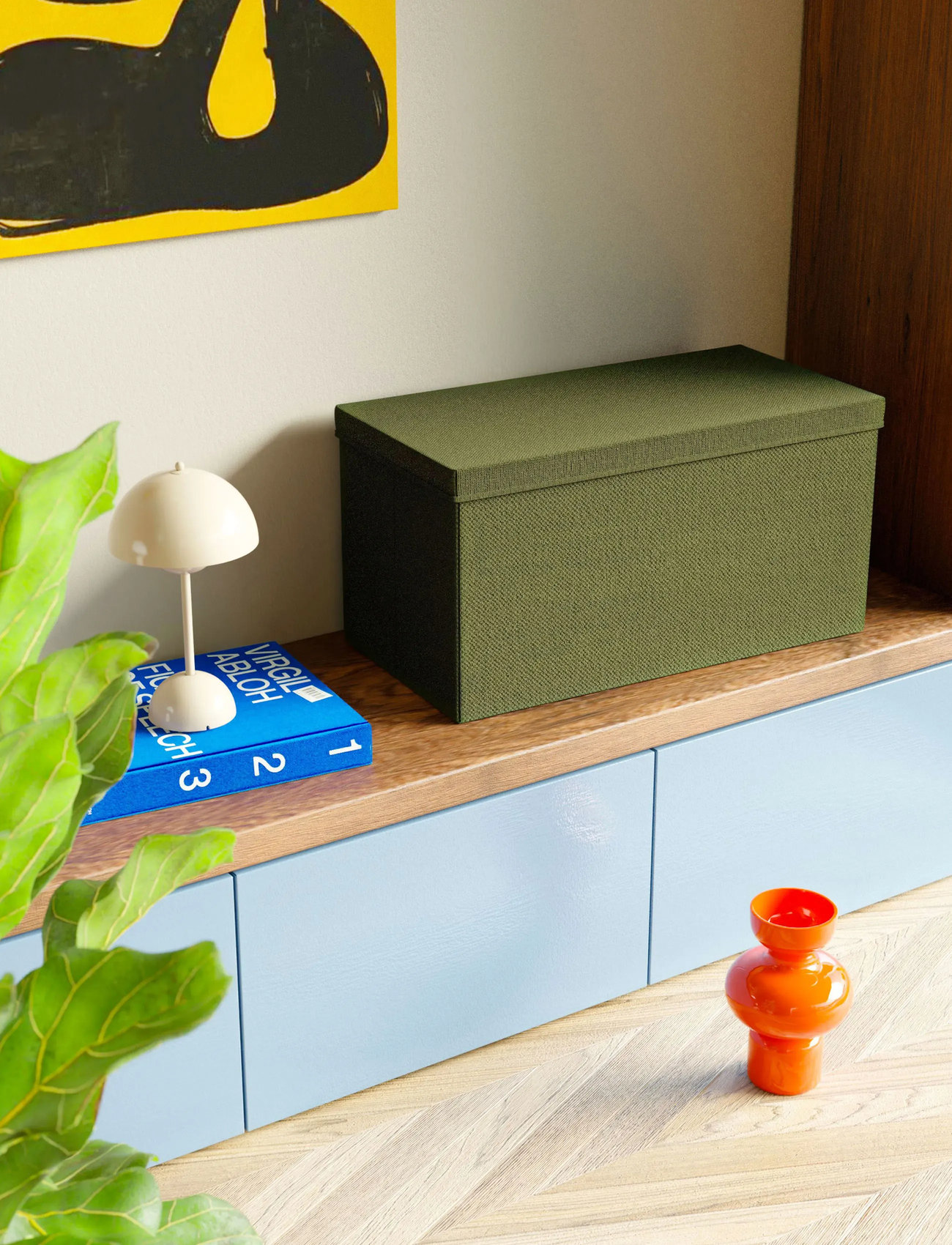 RUG SOLID Organizer, 30X15X30 cm, Khaki green, Opbevaring > Opbevaringskurve, Unisex