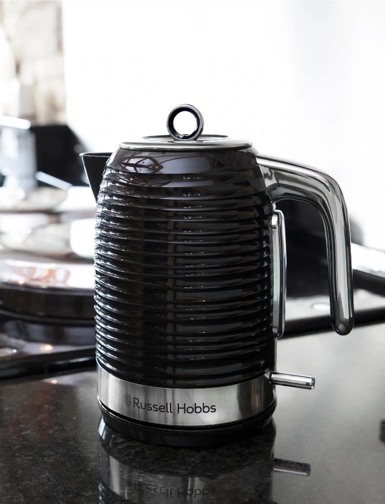 Russell Hobbs Inspire Kettle Black, 1.7 L, Black, Køkkenmaskiner > Kedler Og Vandkogere, Unisex