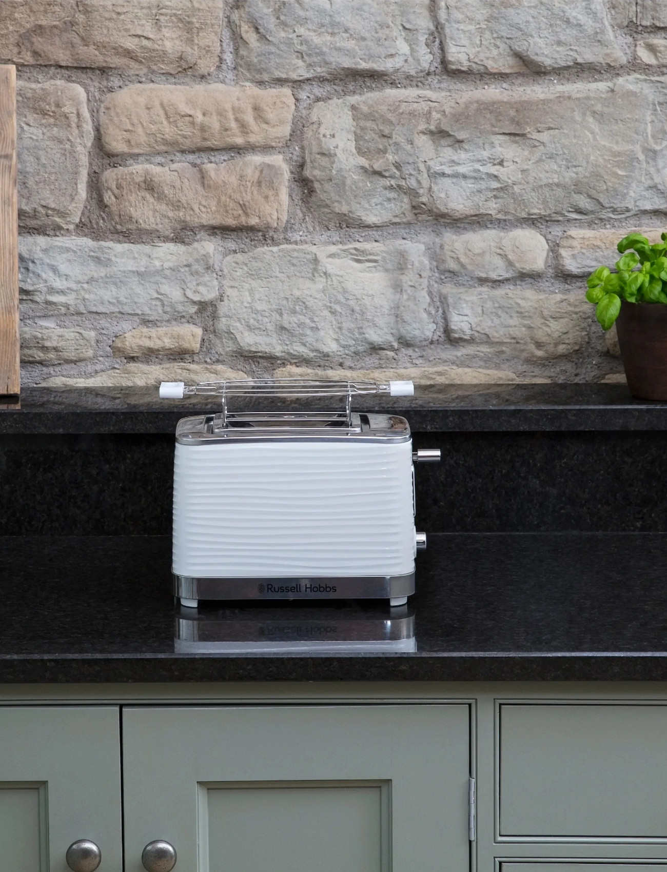 Russell Hobbs Inspire 2Sl Toaster White, 2 S, White, Køkkenmaskiner > Brødristere, Unisex