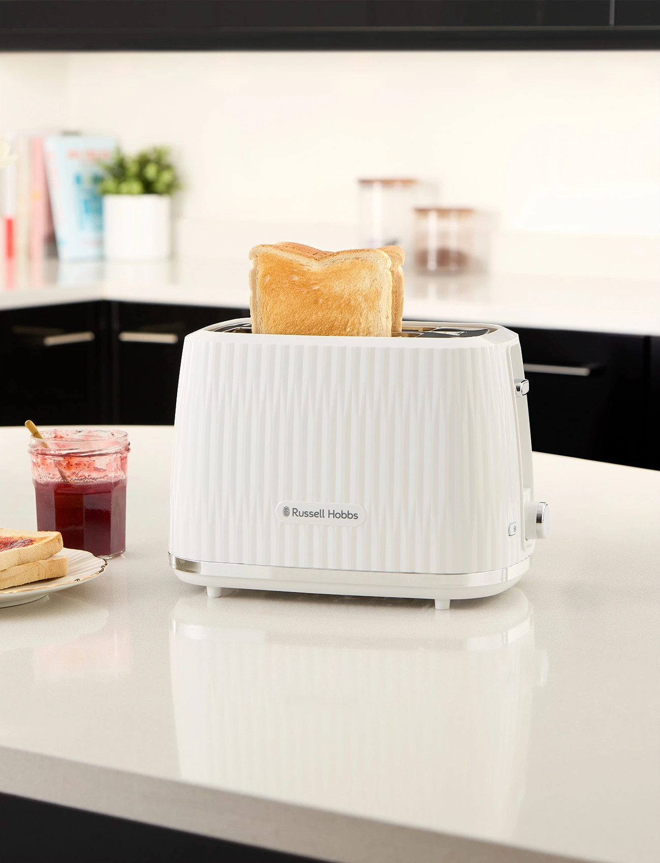 Russell Hobbs Eden Toaster, 2 S, White, Køkkenmaskiner > Brødristere, Unisex