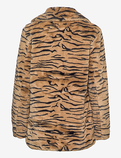 tiger print fur jacket