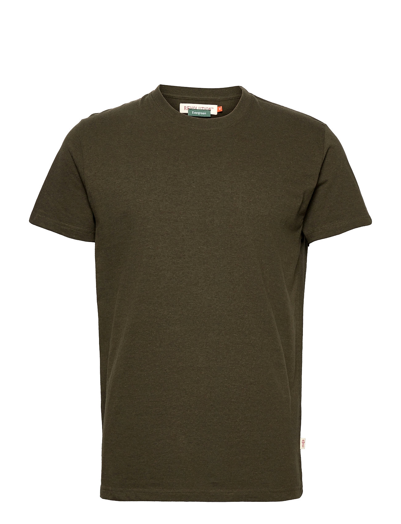 Regular Fit Round Neck T-Shirt T-shirts Short-sleeved Vihreä Revolution