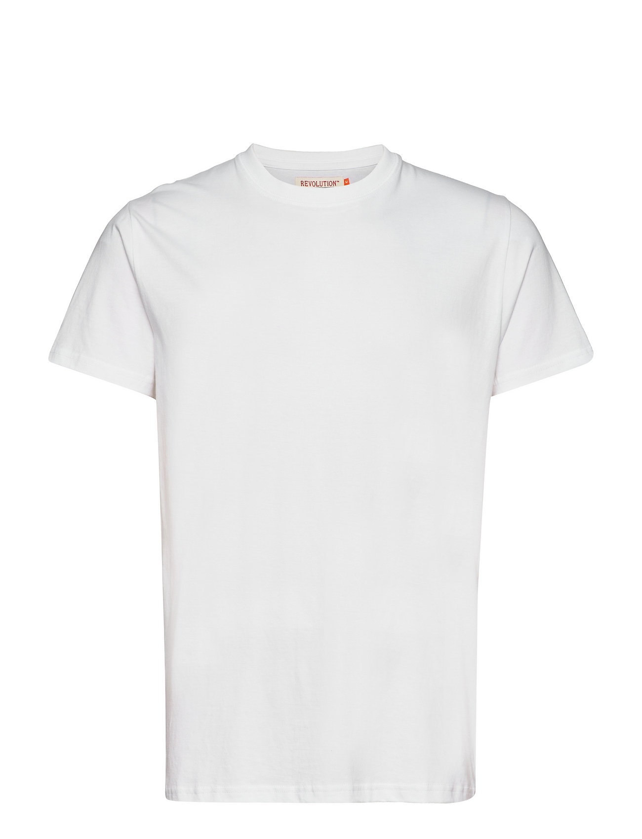 Regular Fit Round Neck T-Shirt T-shirts Short-sleeved Valkoinen Revolution