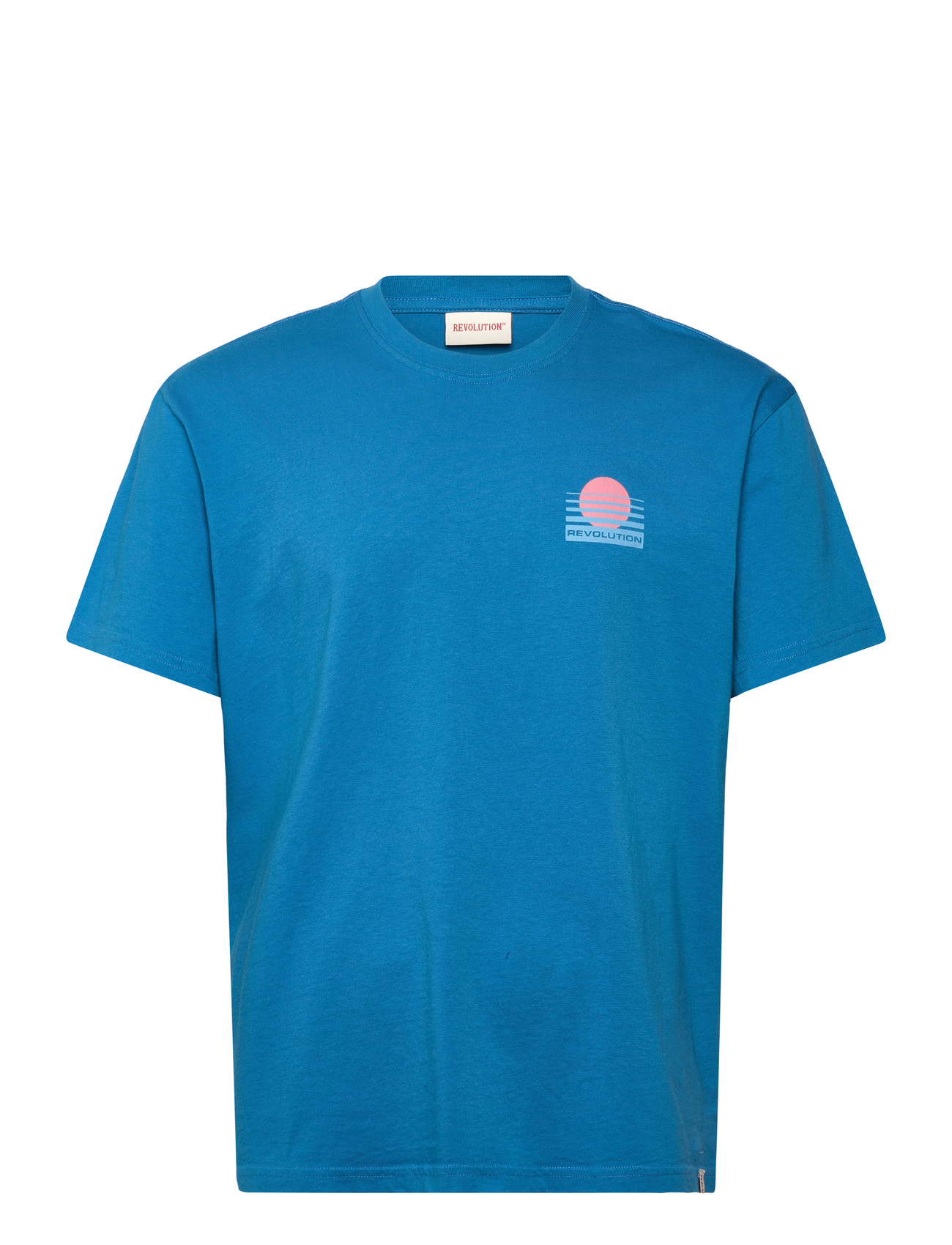 Revolution Printed T-Shirt, L, Blue, T-Shirts > Kortærmede, Herre