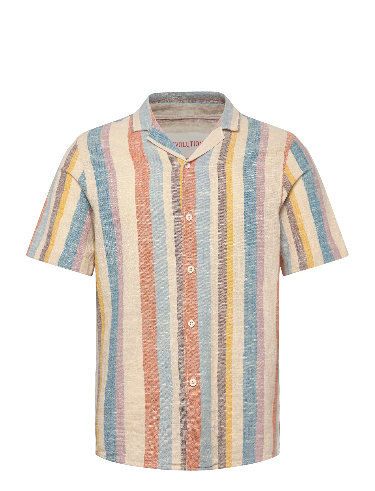 Revolution Short-Sleeved Cuban Shirt, M, Multi/patterned, Skjorter > Kortærmede, Herre