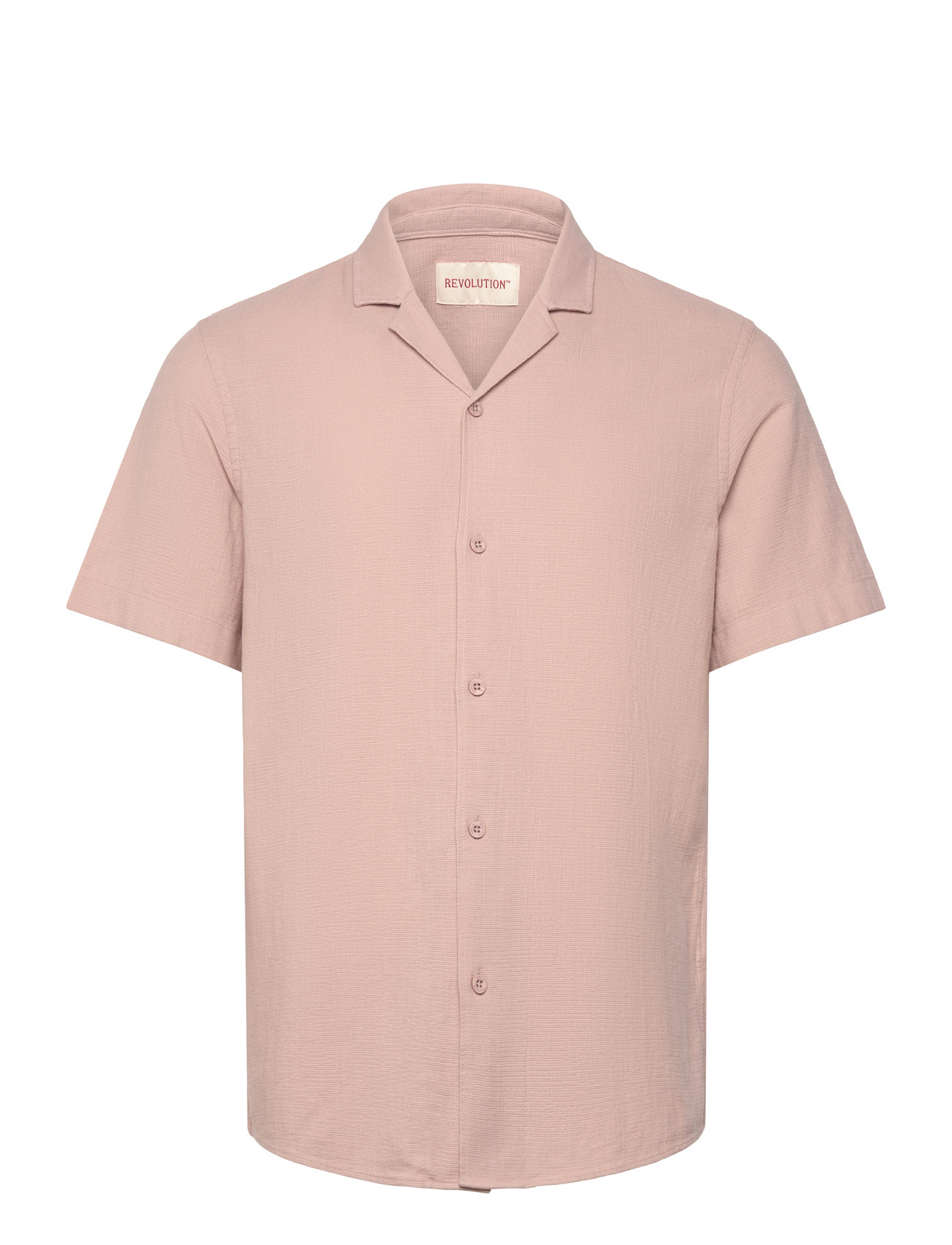 REVOLUTION Kurzärmelig Cuban Shirt Pink - L - Herren