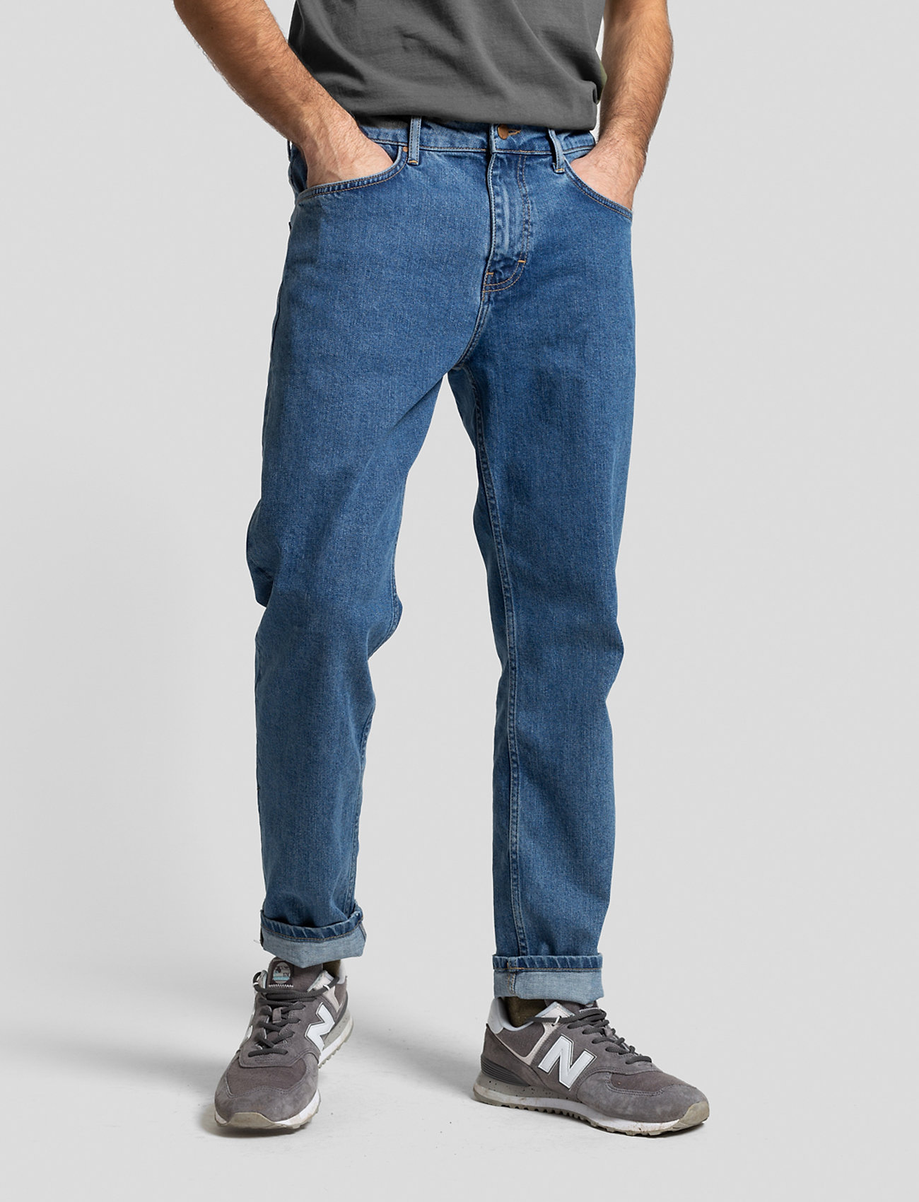 Revolution - Stone washed blue loose jeans - relaxed jeans - blue - 0