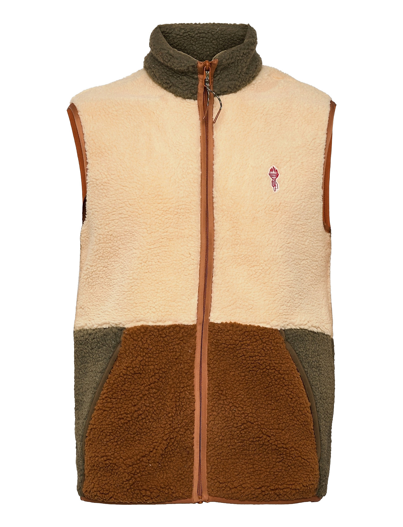 Fleece Vest In Block Colors Liivi Monivärinen/Kuvioitu Revolution
