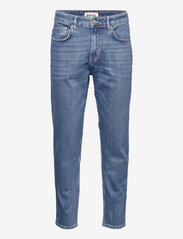 Stone washed blue loose jeans - BLUE