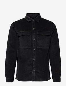 Shirt w. chest pockets - podstawowe koszulki - black
