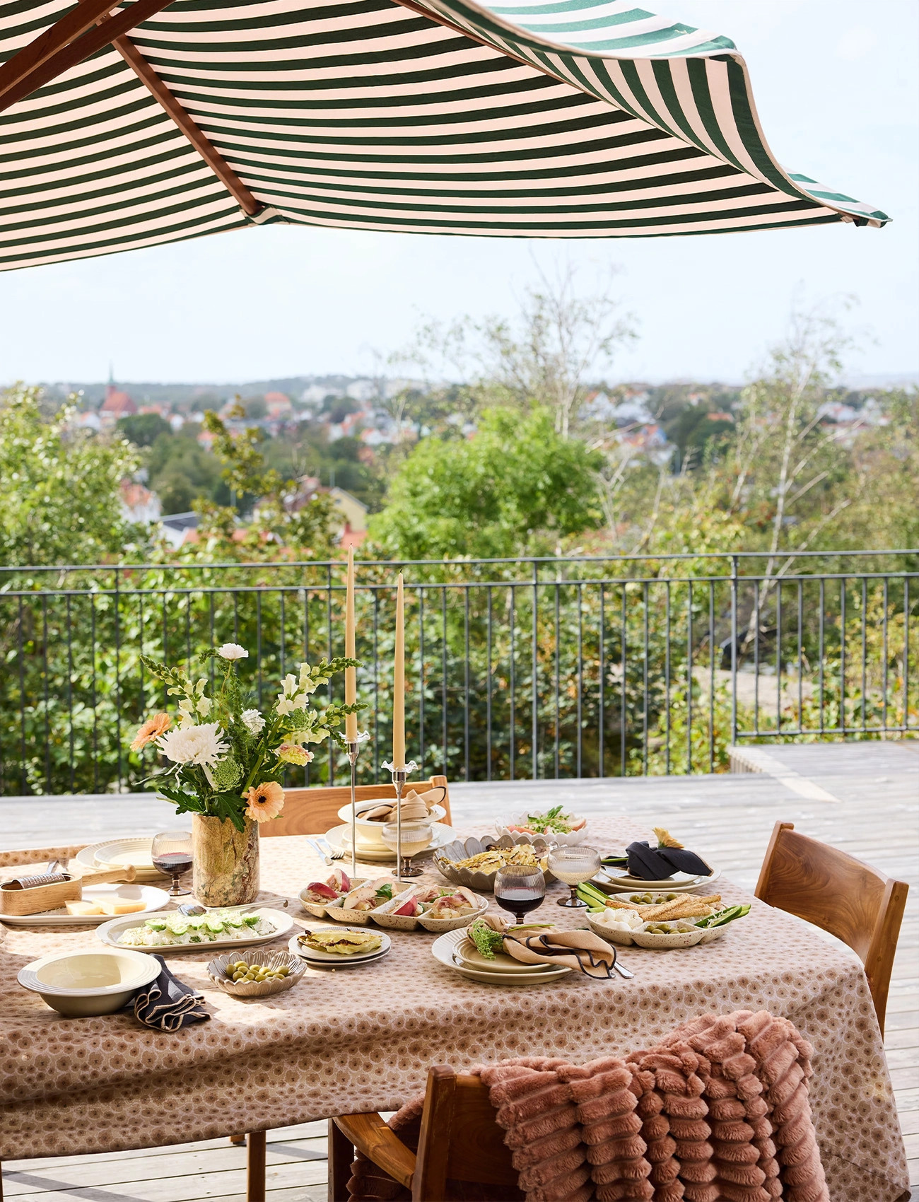 Sagaform Edith Table Cloth, 150X280 cm, Multi/patterned, Køkkentekstiler > Duge Og Bordløbere, Unisex