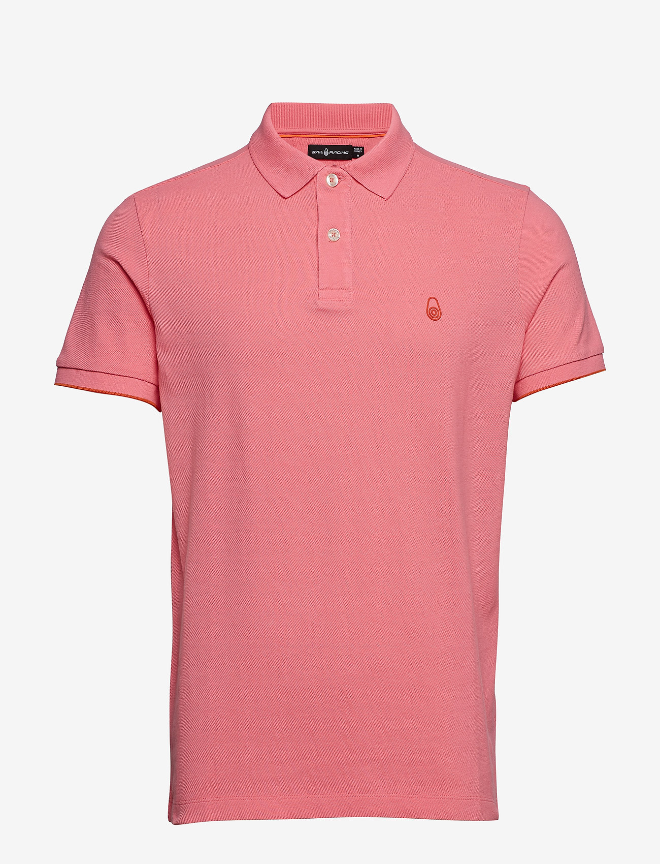 coral polo shirt