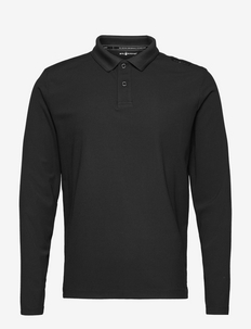 fitted long sleeve polo