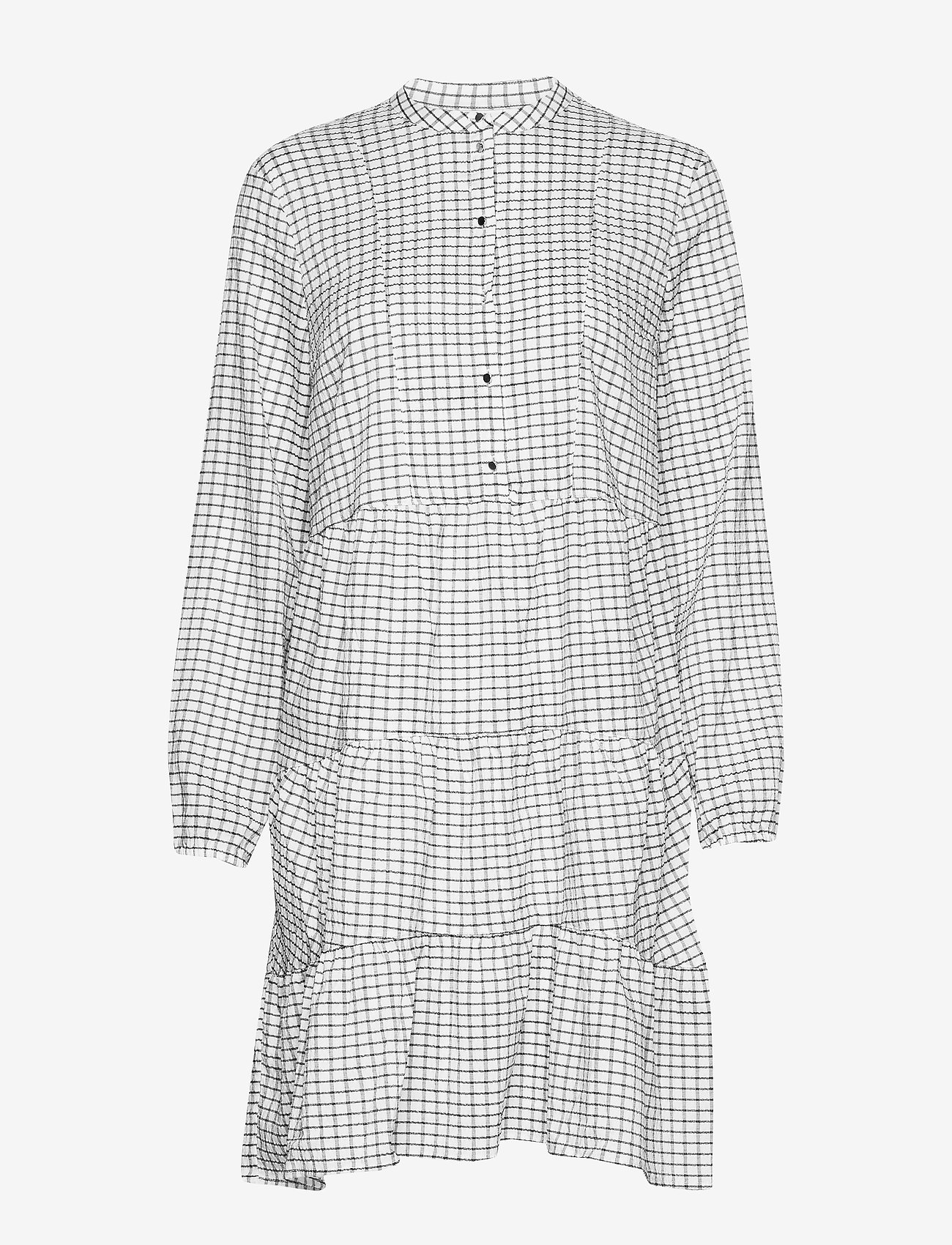 Leasz Dress Check Artwork (Bright White) (399.50 kr) Saint Saint Tropez LEASZ DRESS - Kjole - bright white