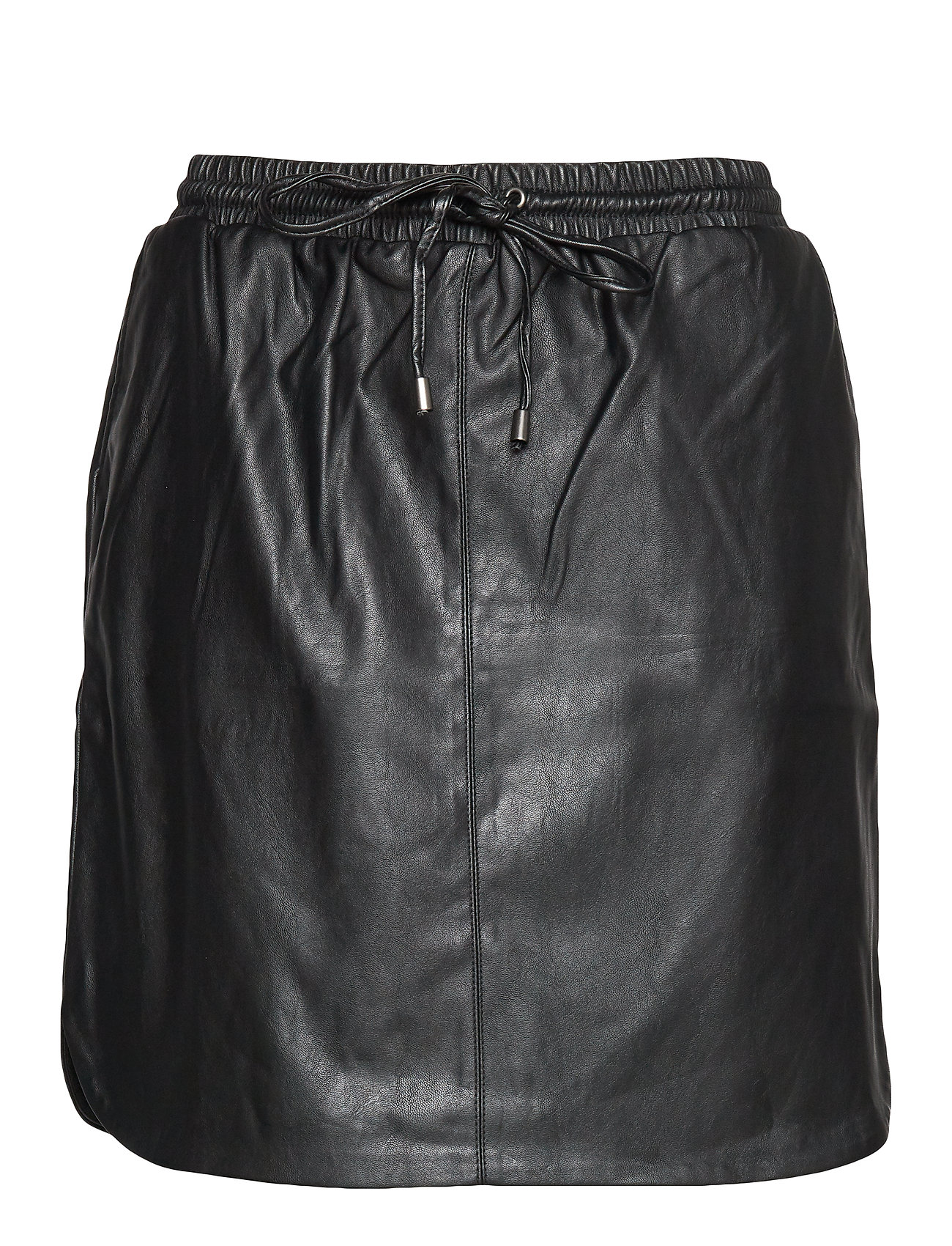 Saint Tropez U8015, Skirt Pu Above Knee Kort Kjol Svart [Color: BLACK ][Sex: Women ][Sizes: XS ]