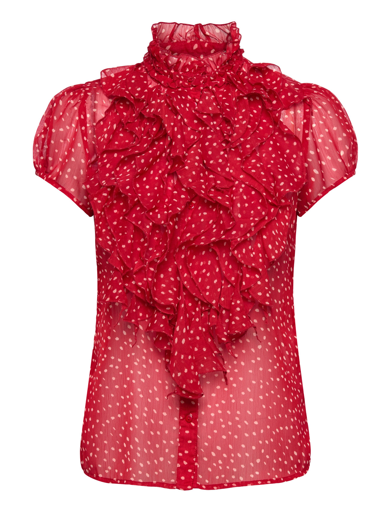 SAINT TROPEZ Liljasz Drea Ss Shirt Rot - XS - Damen