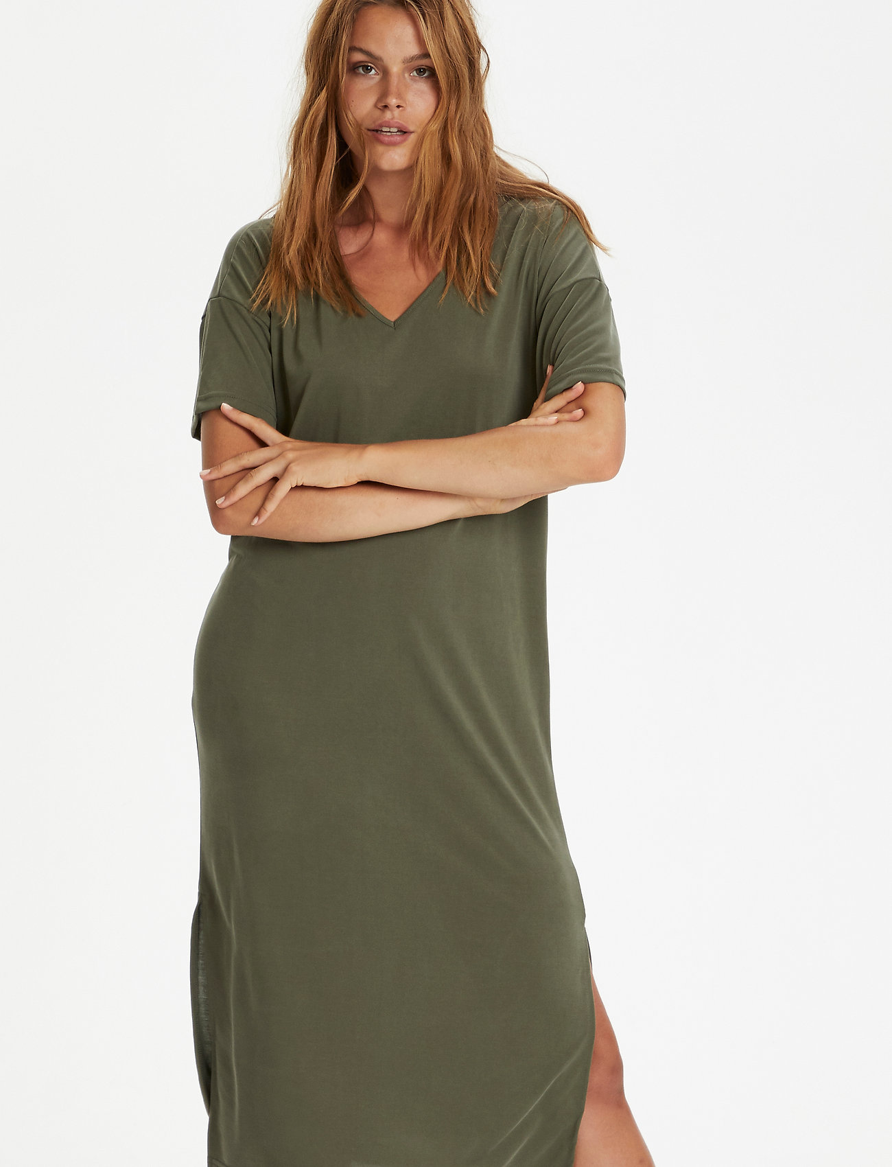 army green summer dress