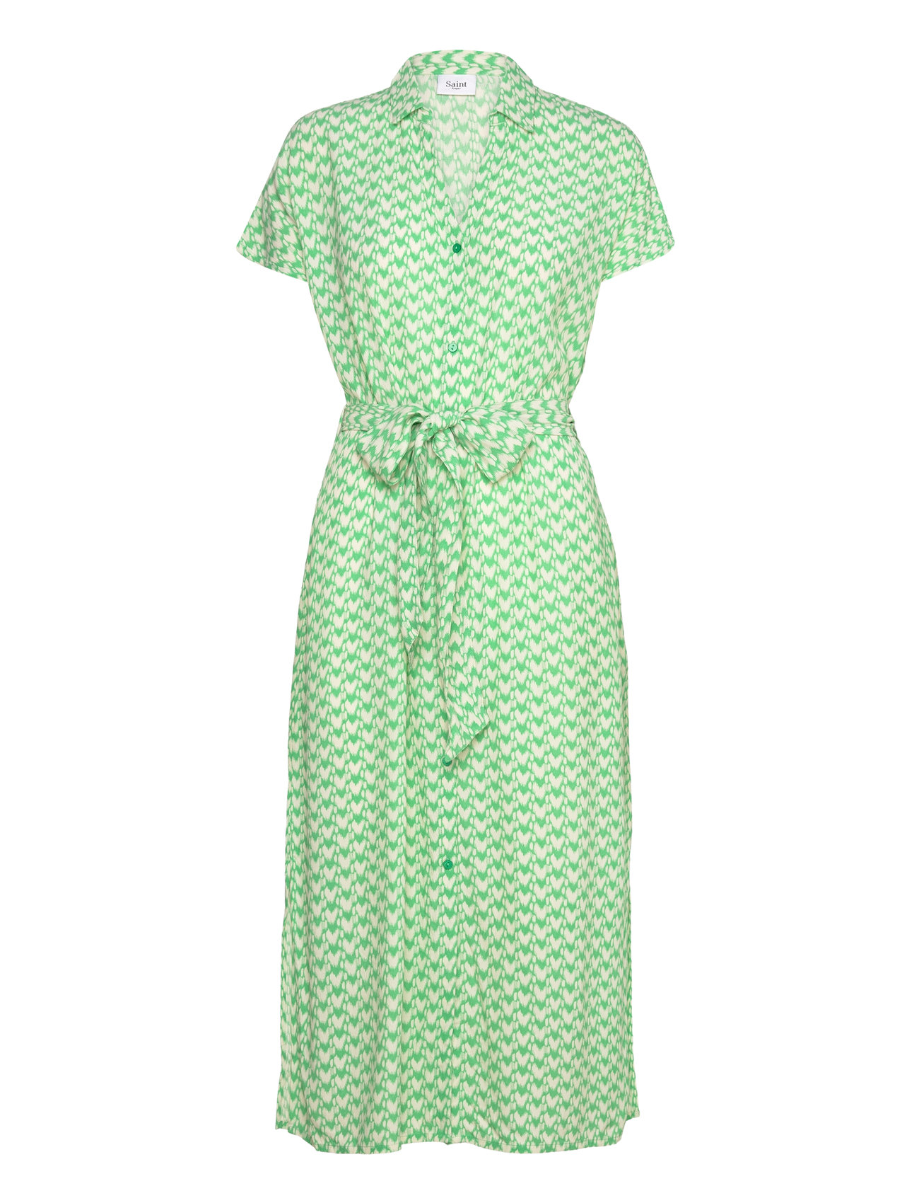 Blancasz Ss Dress Knelang Kjole Green Saint Tropez