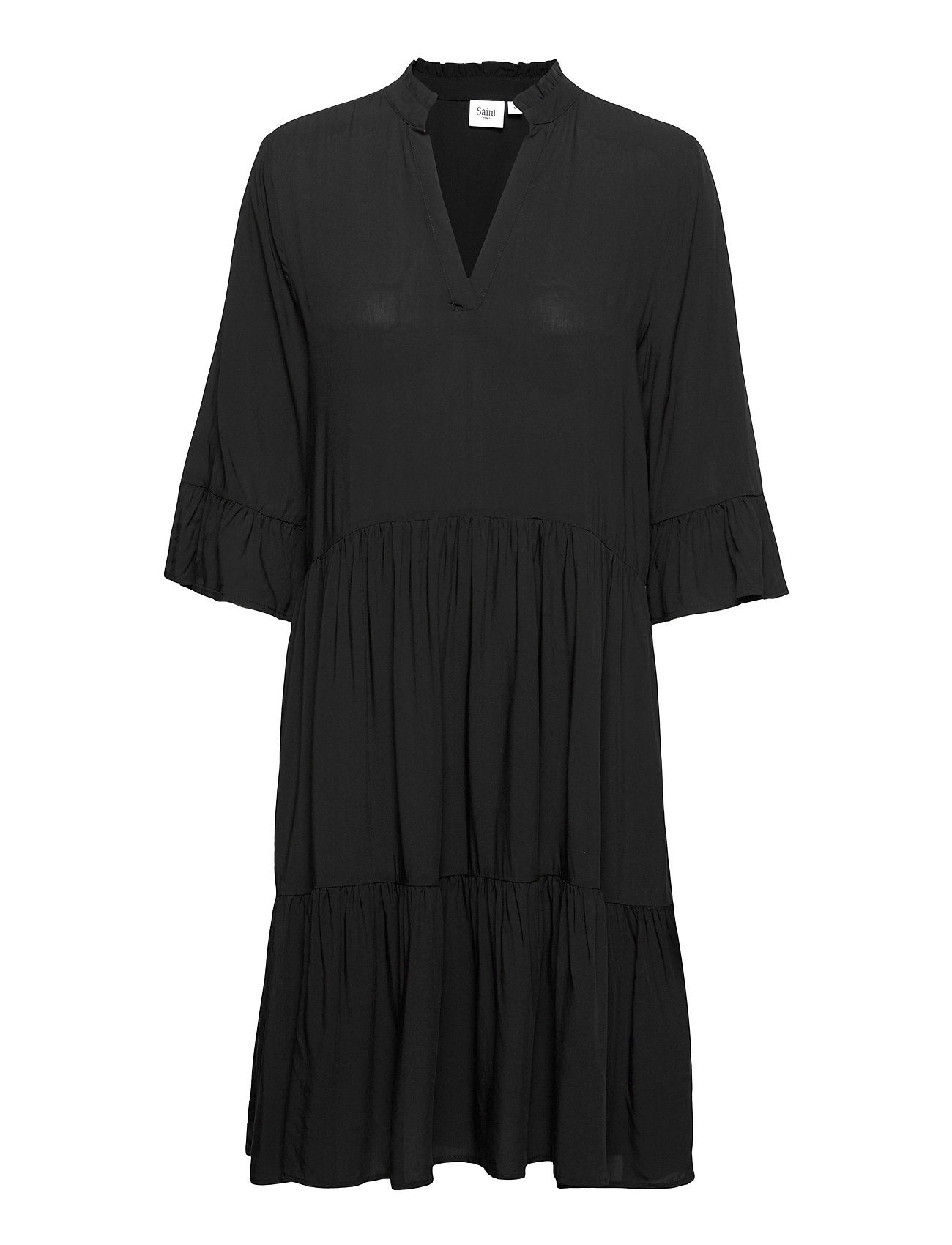 Edasz Solid Dress Polvipituinen Mekko Musta Saint Tropez