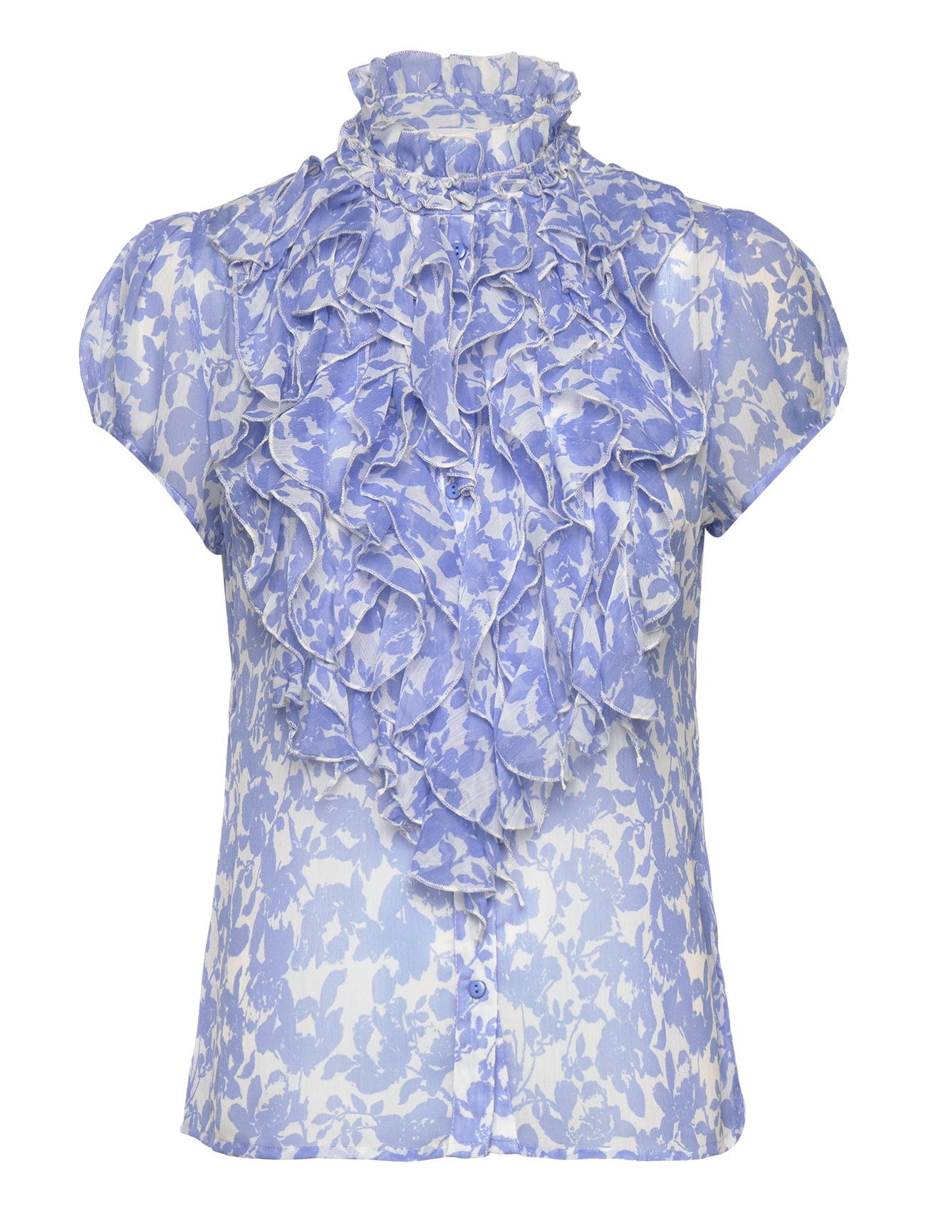Liljasz Crinkle Ss Shirt Blue Saint Tropez 114218