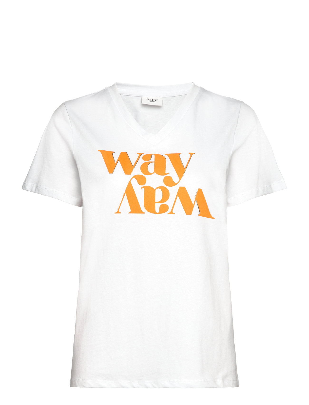 Elkesz V-Neck T-Shirt Orange Saint Tropez