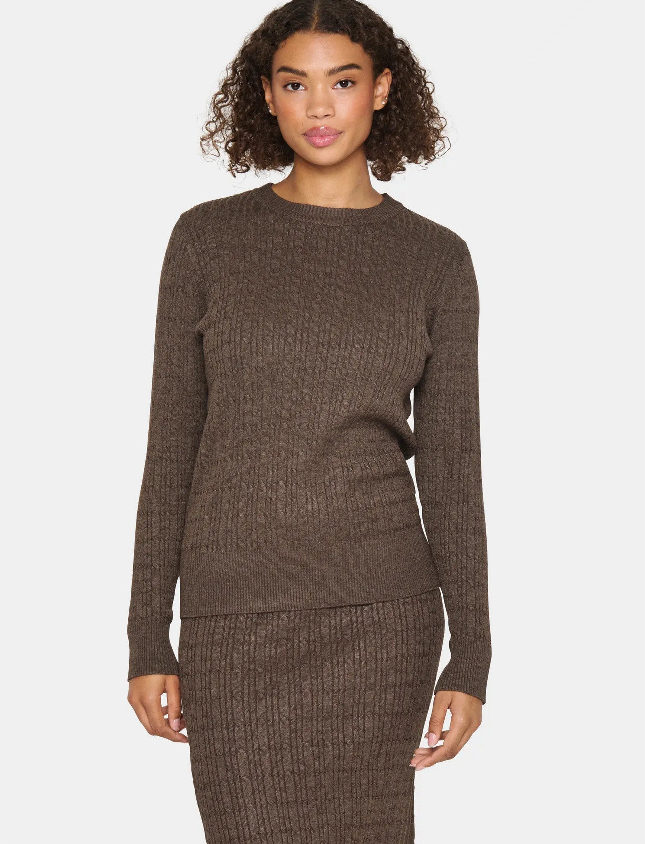 Saint Tropez Zittisz Pullover, XS, Brown, Strik > Trøjer, Dame