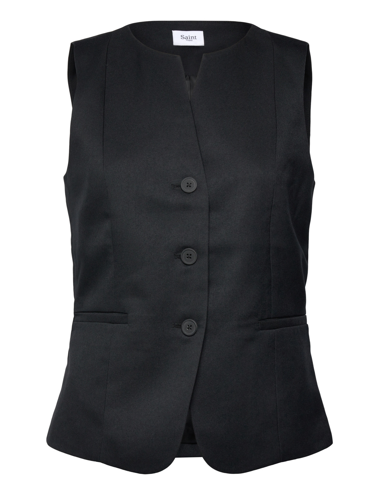 SAINT TROPEZ Marisz Vest Schwarz - S - Damen