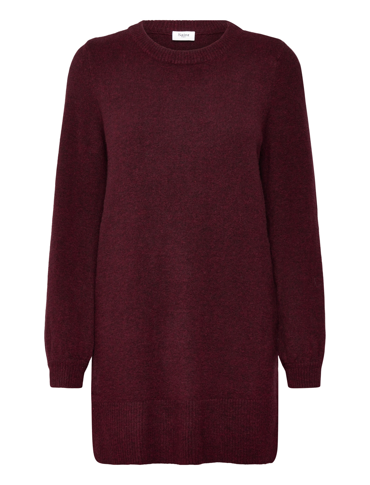 SAINT TROPEZ Herrenensz Long Pullover Burgundy - M - Damen