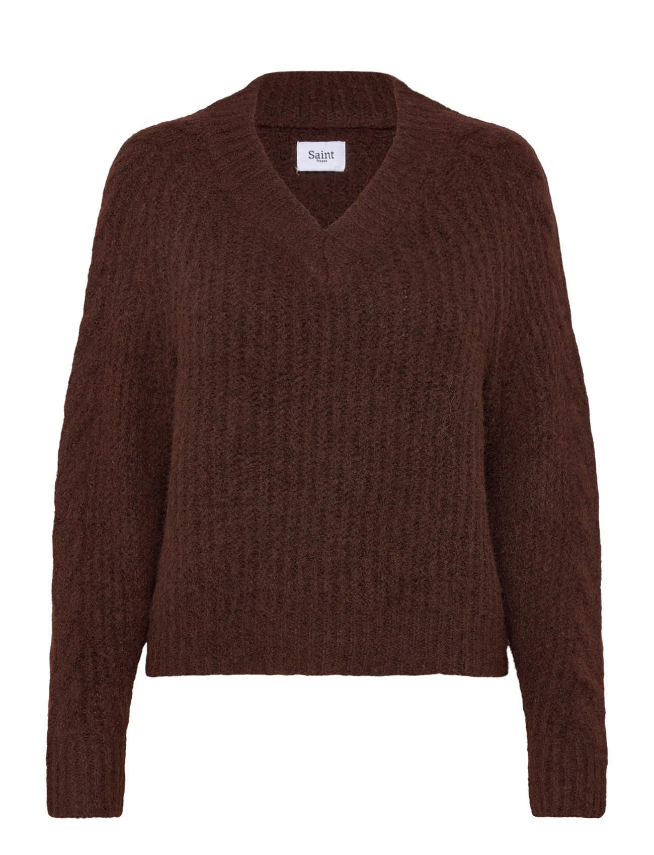 Saint Tropez Mandasz Pullover, L, Brown, Strik > Trøjer, Dame