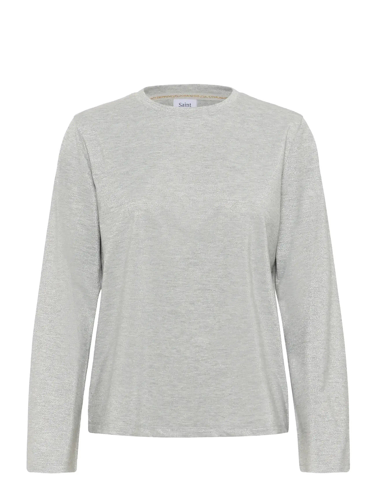 SAINT TROPEZ Hagasz Ls Bluse Grau - M - Damen