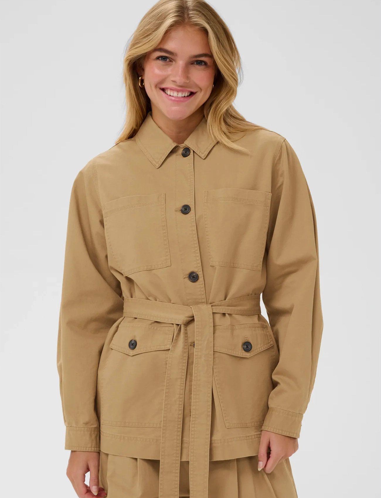 Saint Tropez Parkersz Jacket, M, Beige, Jakker > Utility-Jakker, Dame