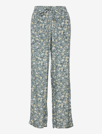 MalouSZ Pants - bukser med lige ben - bluestone soft flowers