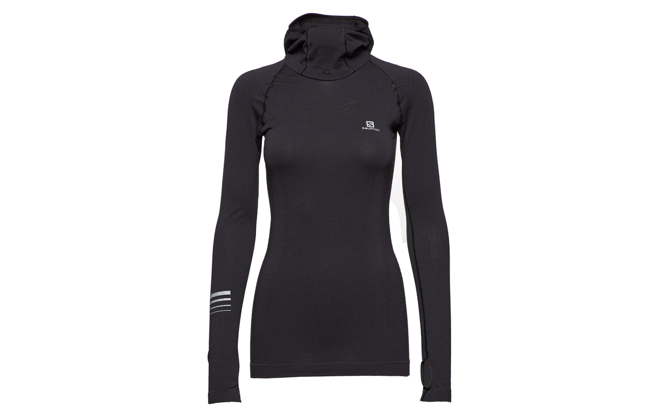 Seamless Équipement Black W Pro 2 40 54 Lightning Polyamide Laine Détails Salomon Hoodie Elastane Ls Bw80XRaq